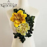 Multilayer Embroidery Peony Flower Pattern???big rose flower sew on patches??