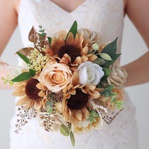 Beige Sunflower Bouquet Brides Bouquet - Ships the Next Day - ID#63