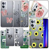 Case For OnePlus Nord CE 3 2 N30 N200 9 11 Flower Personalised Phone Clear Cover