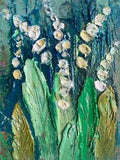 ACEO Original Art Lily of the valley painting ACEO cards Small Artwork 2.5X 3.5