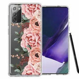 For Samsung Galaxy Note 20 Blush Pink Peach Spring Flowers Peony Rose Case