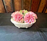 Hand modeled-Aynsley Fine Bone China-Pink August-Carnation Floral Bouquet