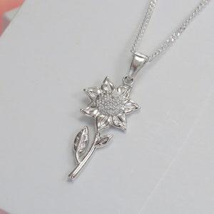 Circle Cut Sunflower Necklace Flower Necklace Anniversary Gift For Women 925 Sterling Silver Necklace Made In Peru