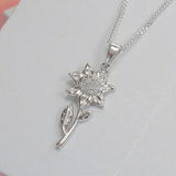 Circle Cut Sunflower Necklace Flower Necklace Anniversary Gift For Women 925 Sterling Silver Necklace Made In Peru