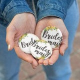 Sunflower Bridesmaid Pins, Personalized Bridal Party Pin, Floral Bachelorette Party Pin Back Buttons, Bridesmaid Proposal Pin, Custom Pin