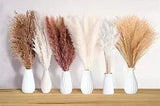Natural Dried Pampas Grass 93PCS - Boho Home Decor 17.5", Floral