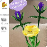 Goirzi 161Pcs Eternal Flowers Model Set Carnation Building Blocks Toy Decoration