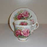 Paragon Wedding Bouquets Damask Rose Cup and Saucer, Fine Bone China, For the Queen Made in England Free Standard Shipping in the U.S.A.