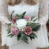 Bridesmaids bouquet, Dusty Rose Flowers, Mauve Wedding Bouquet, Pink Wedding Flowers, Custom Wedding bouquets