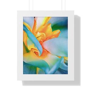 Orchid Flower Framed Vertical Poster, Botanical Prints, Floral Wall Art, Floral Art Prints, Orchid Flower Print