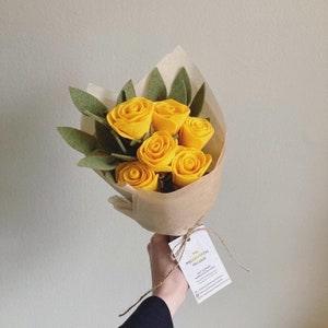 Felt rose custom bouquet, gift for her, gift for him, get well flowers, sympathy, wedding, anniversary, Mother??s Day flowers