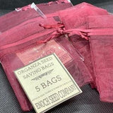 Organza Seed Saving Bags [BURGUNDY], 3