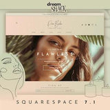 Sage Green Boho Squarespace Template, Squarespace Template, Natural Design, Modern Website, Organic Website, Beauty Website, Dreamshack