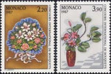 Monaco 1986 Flowers/Nature/Plants/Art/Flower Show/Roses/Lilies 2v set (n34189)