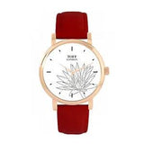Toff London TLWS-46480 Ladies Grey Water Lilies Flower Watch