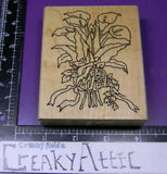 CALLA LILIES FLOWER BOUQUET RIBBON RUBBER STAMP ANNETTE WATKINS J1462 CREAKYATTI
