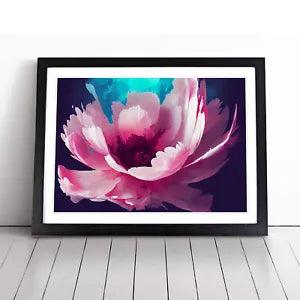 Dreamy Peony Flower Abstract Framed Wall Art Poster Print Picture Large