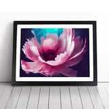 Dreamy Peony Flower Abstract Framed Wall Art Poster Print Picture Large