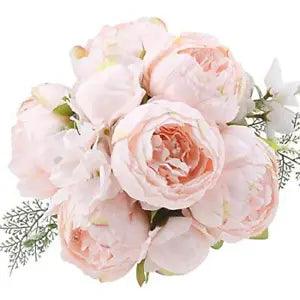 Silk Peony Bouquet Vintage Artificial Peonies Flower for Home Wedding Party
