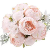 Silk Peony Bouquet Vintage Artificial Peonies Flower for Home Wedding Party