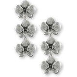 Orchid Jewelry Sterling Silver Handmade Orchid Flower Earrings  Or5-3e
