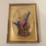 Vintage Pressed Dried Real Flowers Framed Picture wall table cottagecore decor