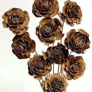 10PC Natural Cedar Rose/Pink/Wedding Centerpieces/Home Decor/Faux Flowers/Silk Flowers/Flower Bouquet/Spring Wedding/Summer Wedding