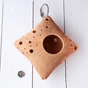 Handmade Terracotta Diamond Hanging Plant Pot Small Gardening