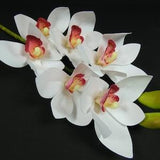 1 Big White Cymbidium Orchid Spray Branch Artificial Fake Bouquet Wreath Hat Embellishment Fairy Flower Crown Flower Arrangement