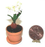 Dollhouse Miniature Potted Plant Lily  1:12 scale