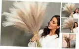 NEW LISTING Faux Pampas Grass, 9 PCS 37''/3.1FT Tall Fluffy Fake Pompas Floral, Mixed