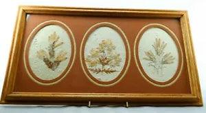 Vintage Framed Natural Art Flowers Pressed Figi Giftware