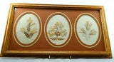 Vintage Framed Natural Art Flowers Pressed Figi Giftware