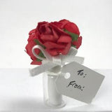 Miniature Rose Bouquet Mini Flower Arrangement Dollhouse Valentine's Day Gift