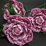 Peonies, Beaded Peonies, Pink Peonies, Wedding Flowers, French Beaded Flowers, Beaded Bouquets, Flower Wedding Decor
