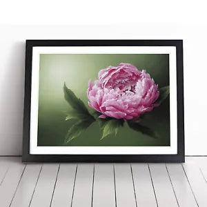 Masterful Peony Flower Framed Wall Art Poster Print Home Decor Picture Large