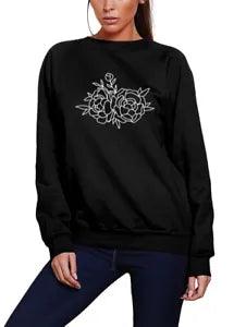 Peony Flower Womens Sweatshirt Flowers Tattoo Nature Pretty Design Fashion Style