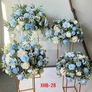 Baby Blue Mint Ivory Flower Ball Artificial wedding Flower table centerpiece wreath flower ball peony business party Dinner Party