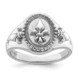925 Sterling Silver Fleur De Lis Flower Ring