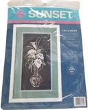 VTG DIMENSION SUNSET 1993 CALLA LILIES Counted Cross Stitch Kit Sealed 13569