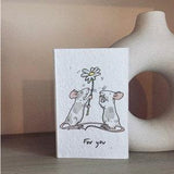 Plantable greetings card, Flower seed paper, For you postcard, Plantable postcard A6, Love postcard, Fly me to the moon postcard.