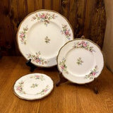 Royal Albert Moss Rose Bread and Butter Plate or Dessert Plate, Older Version, No Pattern Name