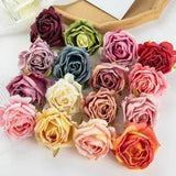 10X Retro Roses Peony Artificial Silk Flowers Heads Party Wedding Garland Decor