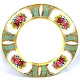 Special Edition  Paragon Plate, Beautiful Floral Pattern, Hunter Green  Gilded Borders, Bone English China  made in 1960s