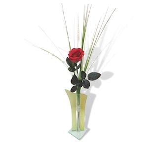 Rose Stem Rose Red with Green Artificial Rose Bouquet Rose Bouquet