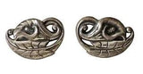 Sterling Silver CALLA LILY Flower Screw Back Earrings Repousse 925