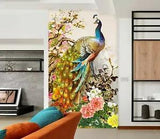 3D Peacock Peony Flower 341023NA Wallpaper Wall Murals Removable Wallpaper Fay