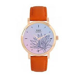 Toff London TLWS-52240 Ladies Blue Water Lilies Flower Watch