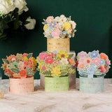 Flower Bouquet 3d Pop Up Card in 4 Colours