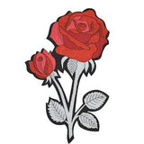 Red Rose Iron on Patch, Rose Back Patch, Large Flower Appliqu¡§? Patch, Patch for Jacket, Valentines Gift